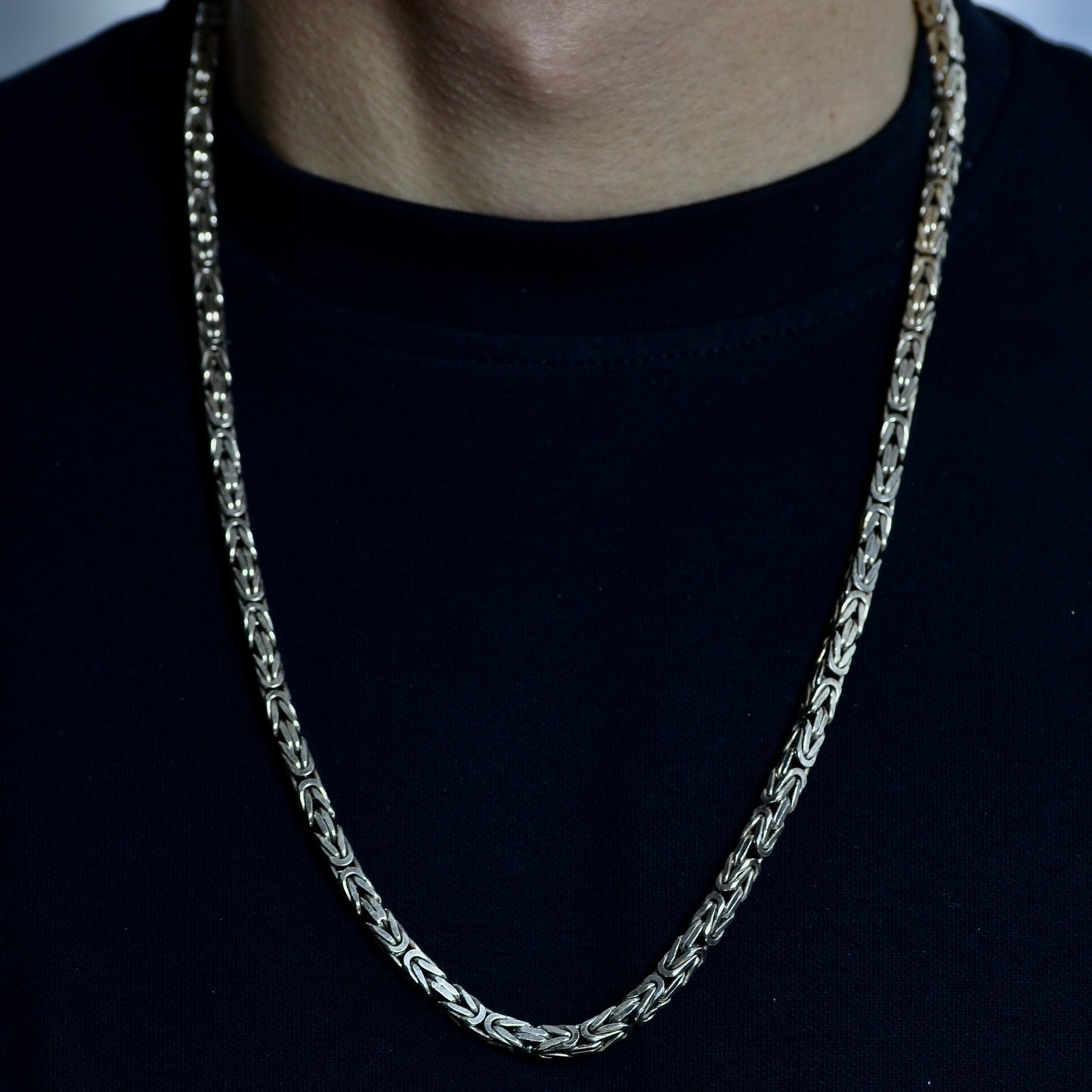 King Style Necklace silver 925K Length: (65) cm Width: (7) mm