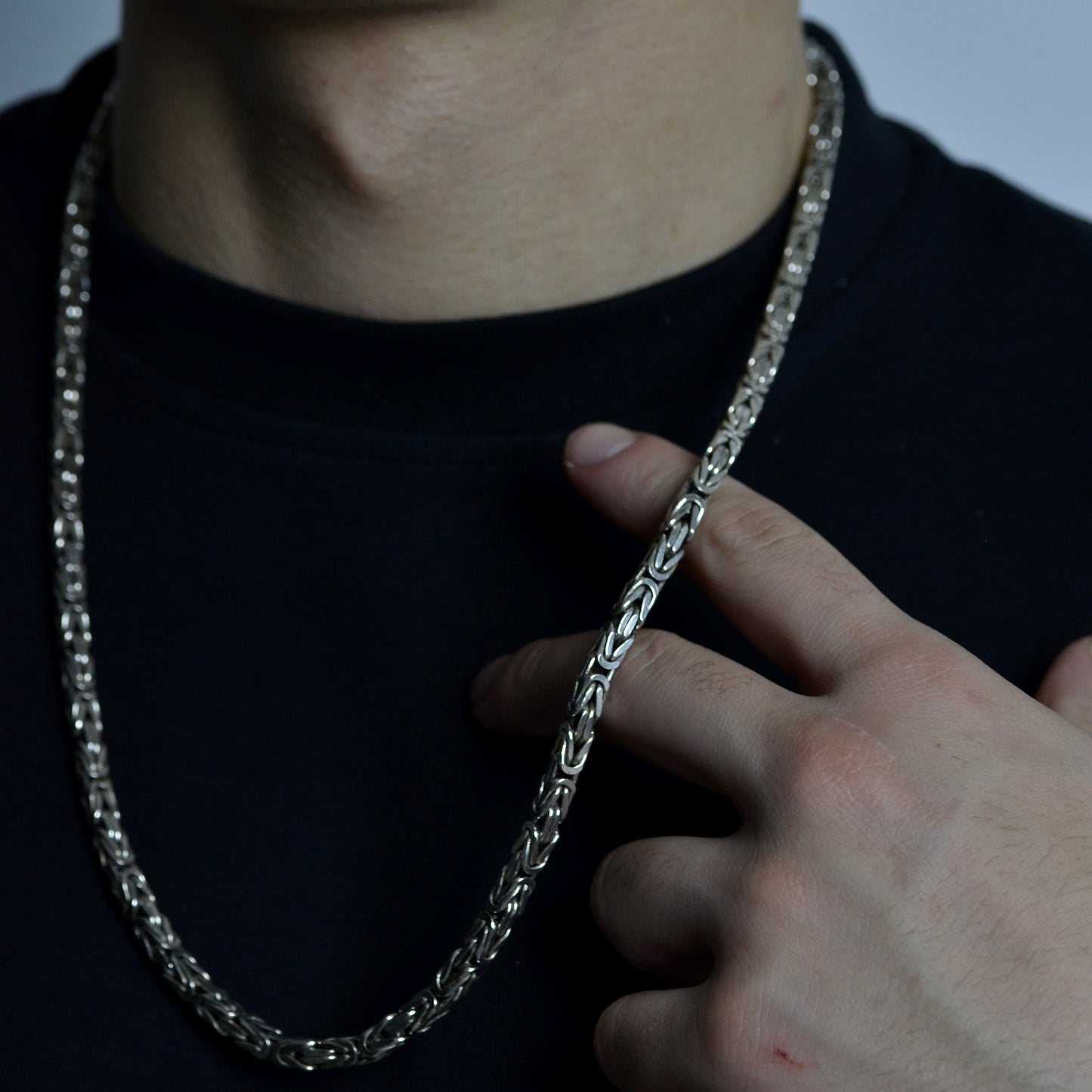 King Style Necklace silver 925K Length: (65) cm Width: (7) mm