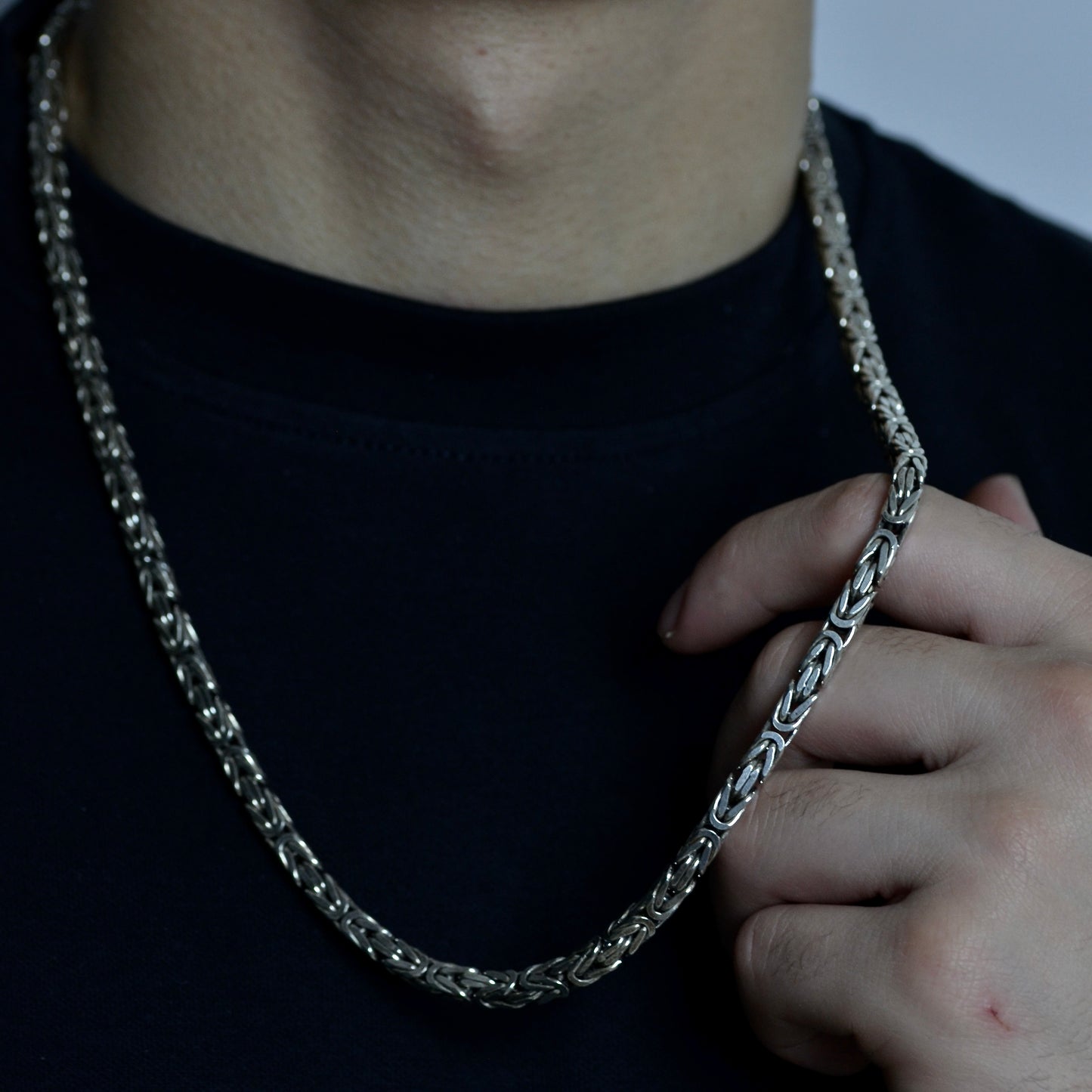 King Style Necklace silver 925K Length: (65) cm Width: (7) mm