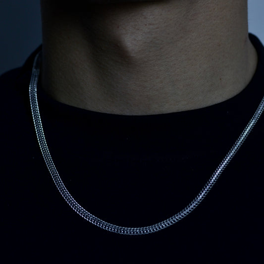 Snake Chain Silver Necklace silver 925K Length: (60) cm Width: (4) mm