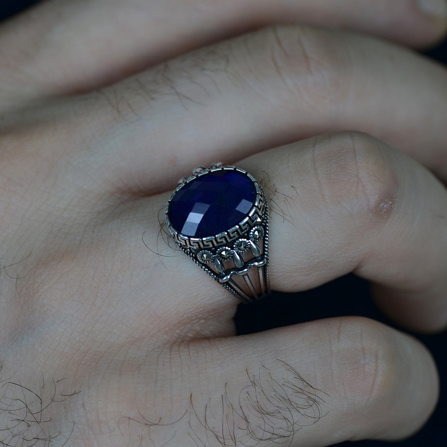 Blue Dominion Ring Silver 925K