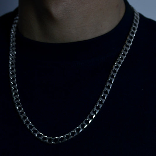 Diamond-Cut Silver Chain Necklace silver 925K Length: (55) cm Width: (7) mm
