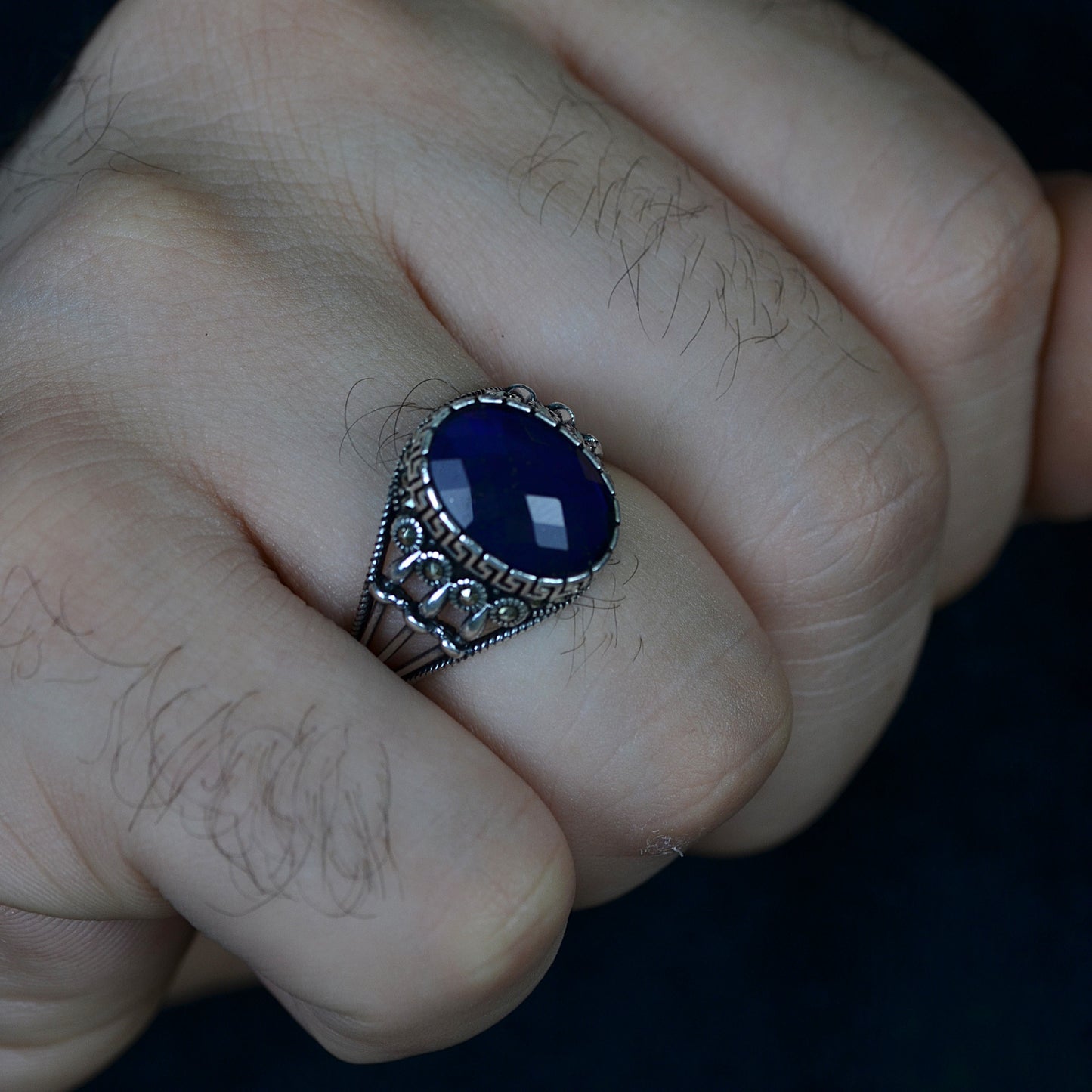 Blue Dominion Ring Silver 925K