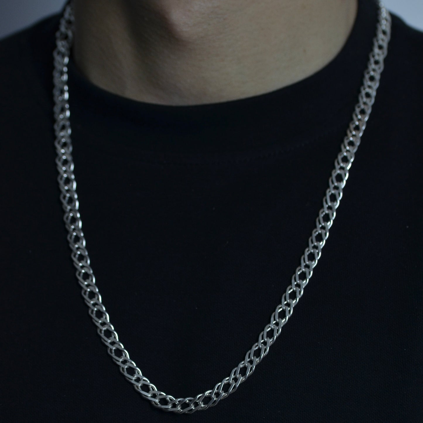 Elite Silver Chain Necklace silver 925K (عش النمل)Length: (60) cm Width: (7) mm