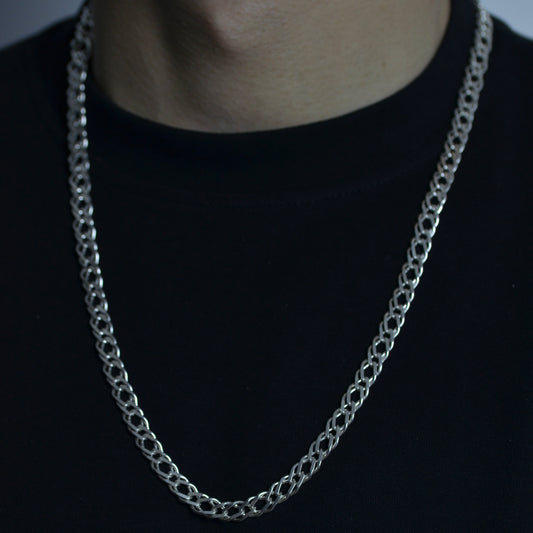 Elite Silver Chain Necklace silver 925K (عش النمل)Length: (60) cm Width: (7) mm