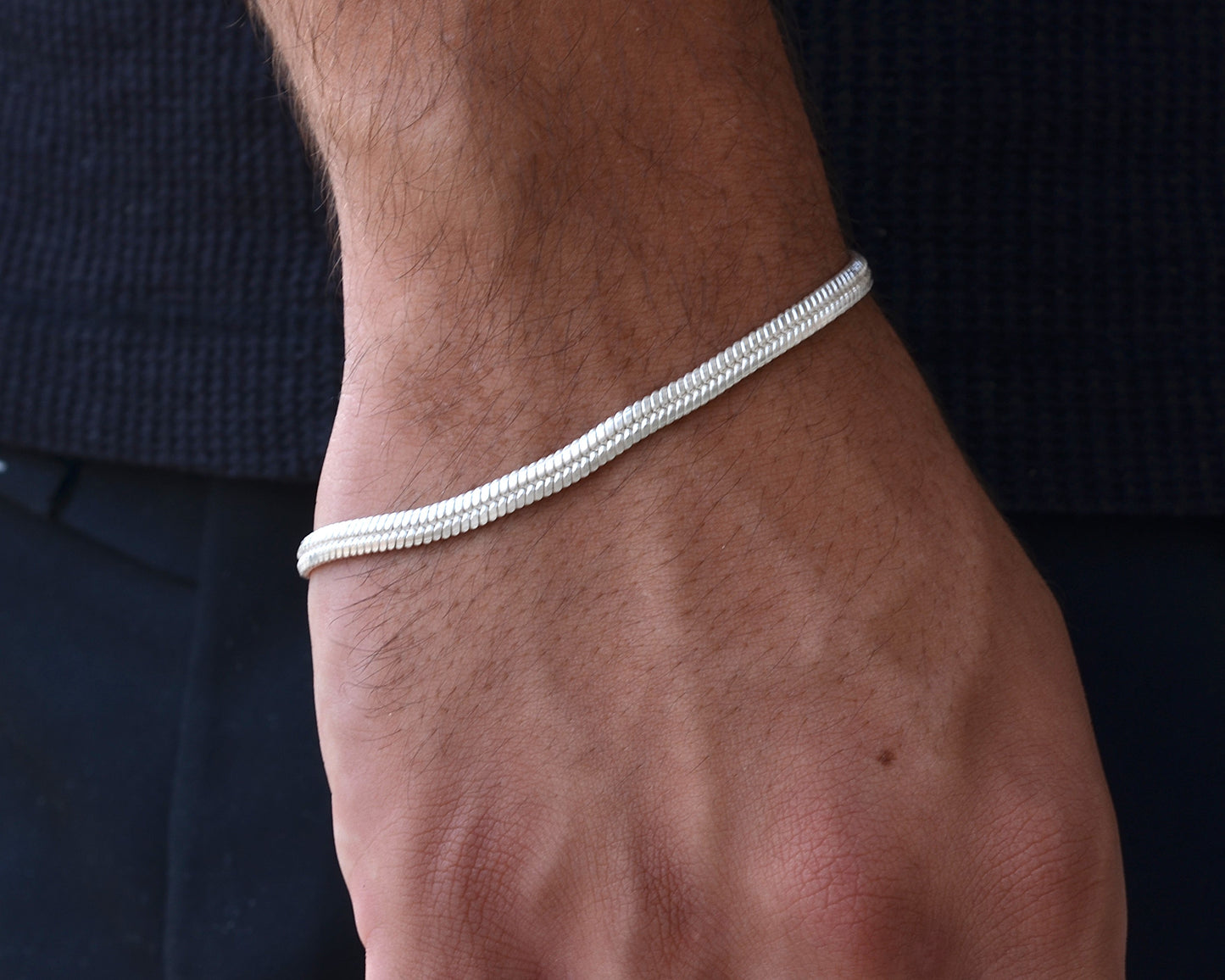 BRACELET FOR MEN 925K STERLLING SILVER