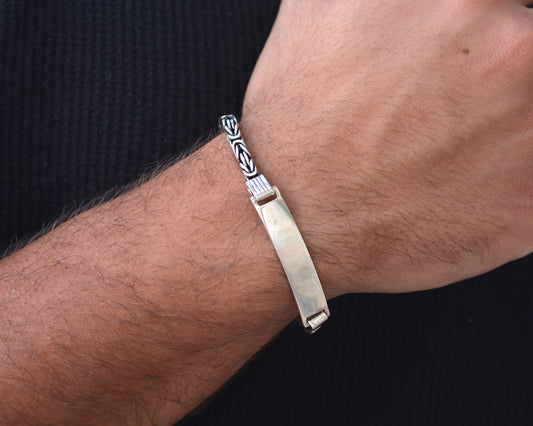 new silver bracelet WHITH CUSTOM WRITE 925k