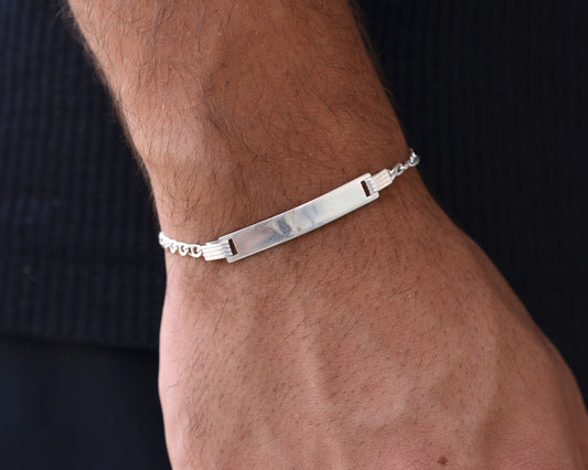 new silver bracelet WHITH CUSTOM WRITE 925k