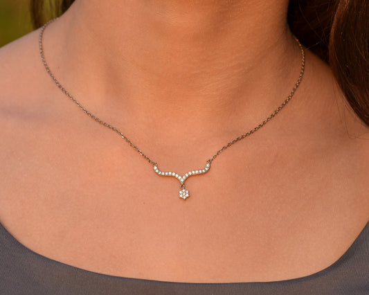 necklace for women made by pure silver 925k PLATED PLATINUM