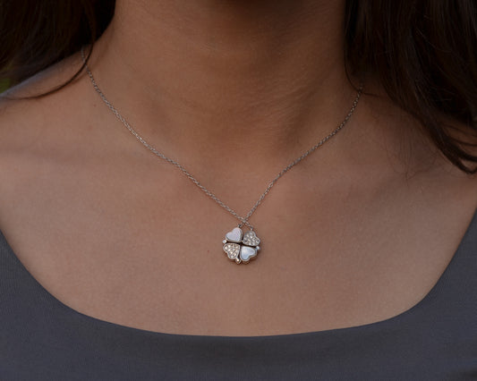 necklace for women 2 in 1 pure silver 925k