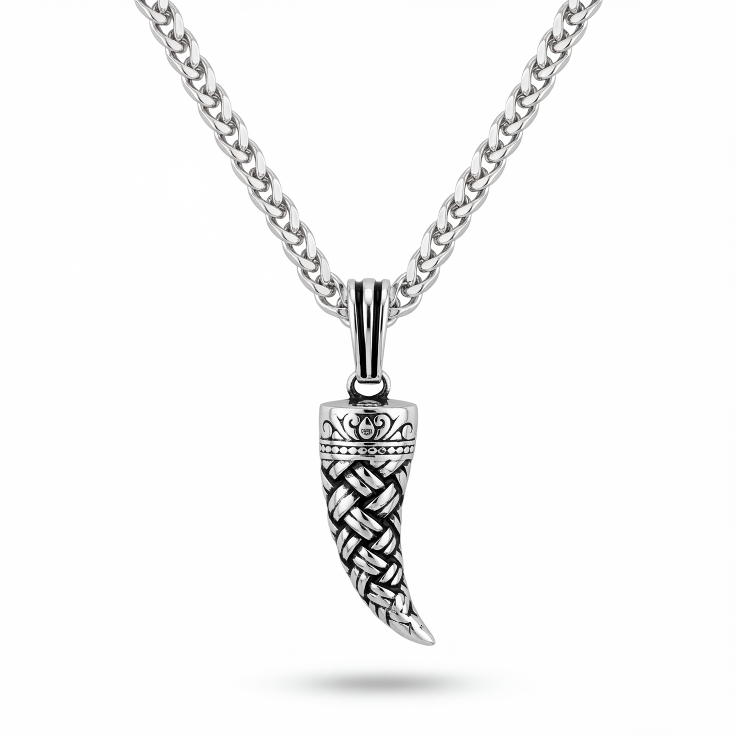 Silver Fang Pendant Necklaces silver 925K