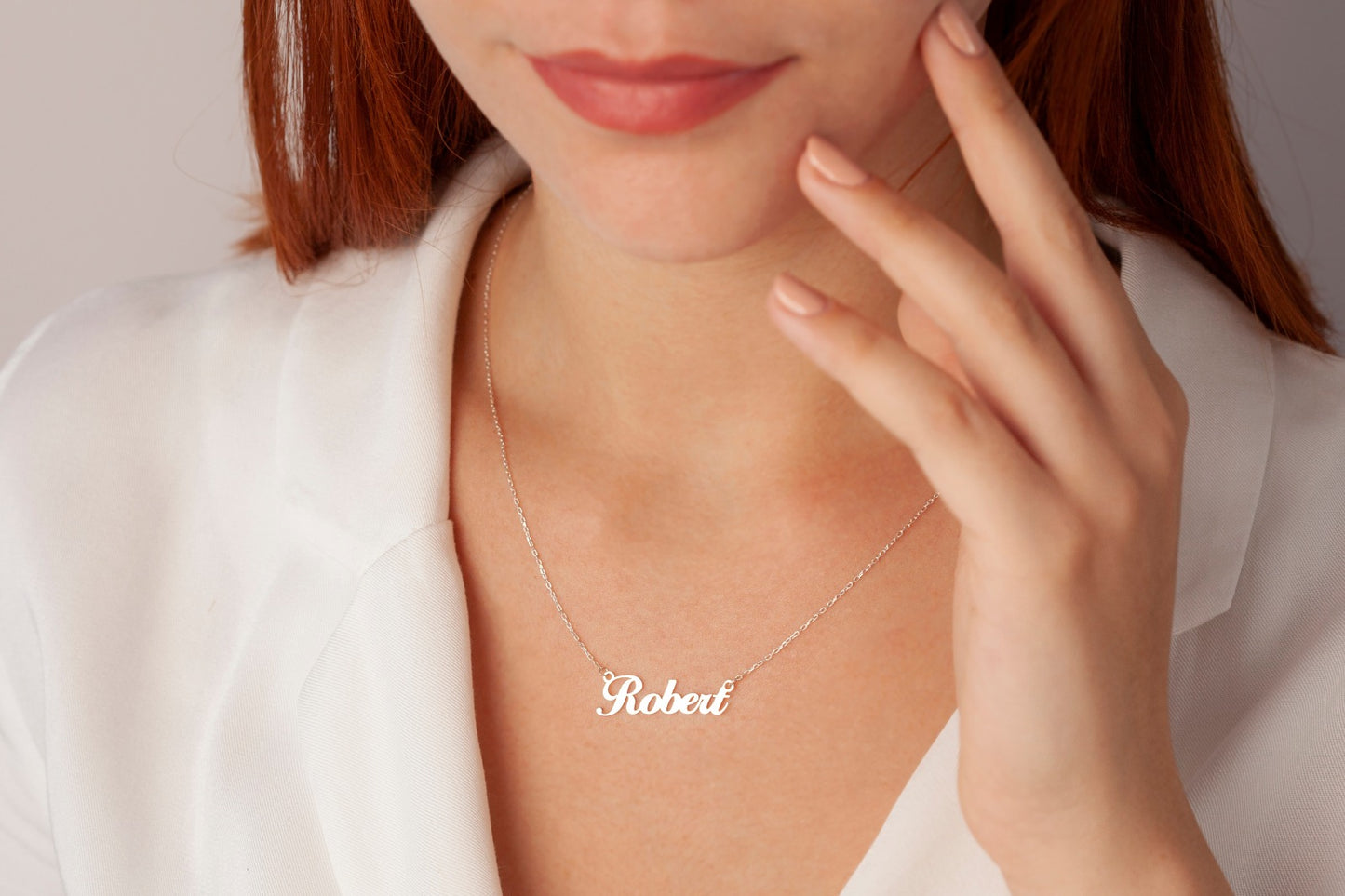 Necklace with your name made by silver (925k)