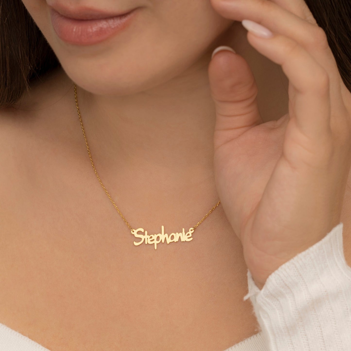 Necklace with your name made by silver (925k)
