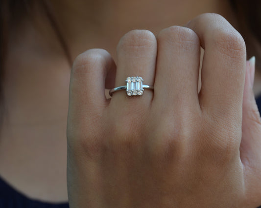 ring for women silver 925k plated by platinum